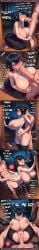 ahegao ai_generated big_ass blue_eyes blush comic cum cum_inside cum_on_face dark_hair deepthroat doggy_style english_text erection fellatio half_naked highres hotel_transylvania huge_breasts huge_nipples mating_press mavis_dracula multi_panel night pale_skin penis pussy rampa69 sex short_hair sneakers speech_bubble squirt striped_pantyhose sweating uncensored vaginal_sex vampire veiny_penis