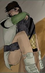 2boys 2d against_wall apex_legends arms_around_neck asian_male blushing crypto_(apex_legends) eyes_rolling_back gay gay_domination gay_male gay_sex half-dressed holding_legs korean_male legs_apart male male/male male_only male_penetrated male_penetrating male_penetrating_male mirage_(apex_legends) shading simple_background sweat sweating sweating_male tears wall_sex