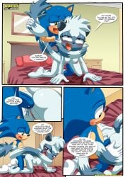 1boy 1girls a_tale_of_tangle's_tail_(comic) anal anal_juice anal_sex anthro anus ass balls bbmbbf bed blush breasts comic doggy_style female male male/female mobian_(species) mobius_unleashed nipples nude palcomix penis pillow pussy sega sex sonic_(series) sonic_the_hedgehog sonic_the_hedgehog_(series) tangle_the_lemur