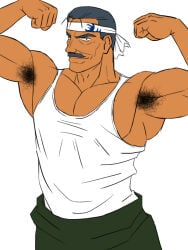 armpit_hair armpits bandana flexing male male_only pants suenaga tank_top
