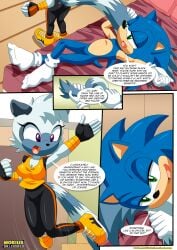 1boy 1girls a_tale_of_tangle's_tail_(comic) anthro bbmbbf bed blush comic female male male/female mobian_(species) mobius_unleashed palcomix pillow sega sonic_(series) sonic_the_hedgehog sonic_the_hedgehog_(series) tangle_the_lemur