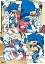1boy 1girls a_tale_of_tangle's_tail_(comic) anthro ass balls bbmbbf bed blush breasts comic female french_kiss kissing male male/female masturbation mobian_(species) mobius_unleashed nipples nude palcomix penis pillow pussy sega sex sonic_(series) sonic_the_hedgehog sonic_the_hedgehog_(series) tailjob tangle_the_lemur