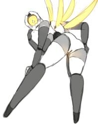 1girls 4_arms looking_at_viewer looking_back looking_down nude oc original_character pussy pussy_juice robot robot_girl robot_wings small_ass stargutz tagme ultrakill