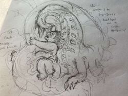 bedroom_eyes bigger_female chubby desperate desperation drool drooling eyes_rolling_back half-closed_eyes holding holding_head horny horny_face humping hydra ickystickypink jaws jeanne_(look_outside) look_outside looking_at_another many_eyes monster monster_girl monster_sex mouth_open multiple_eyes multiple_limbs orgasm orgasm_denial orgasm_face pathetic_male penetration pleading pleading_eyes pleading_with_her_eyes sam_(look_outside) sketch sketch_page smaller_male snake snake_girl sweat sweatdrop sweating sweaty sweaty_body teeth worm