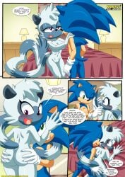 1boy 1girls a_tale_of_tangle's_tail_(comic) anthro ass bbmbbf bed blush breasts comic female male male/female mobian_(species) mobius_unleashed nipples nude palcomix pillow pussy sega sonic_(series) sonic_the_hedgehog sonic_the_hedgehog_(series) tangle_the_lemur