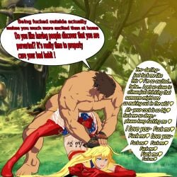 1boy 1girls ahegao arc_system_works cum_drip english_text guilty_gear guilty_gear_strive happy_sex head_grab jack-o'_valentine jack-o_pose lolikill outdoor_sex pressing sol_badguy text tongue wife_and_husband
