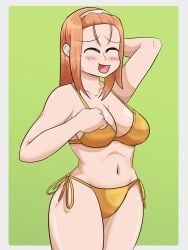 1girl angelicastrumpet ayano_minegishi breasts closed_eyes female lucky_star solo