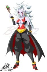 1female 1girls 2018 android_21 android_21_(evil) anger angry angry_expression angry_face artist_logo artist_name black-x12 black_sclera boob_window boobies boobs breasts cleavage clothed clothed_female clothes clothing demon demon_girl demoness digital_art digital_drawing digital_drawing_(artwork) digital_media digital_media_(artwork) dragon_ball dragon_ball_fusions dragon_ball_heroes dragon_ball_xenoverse dragon_ball_z earrings earrings_only female female_demon female_focus female_only fusion fusion_character gold_bracelet gold_bracelets gold_earrings hair_over_eyes hoop_earrings hypothetical_fusion jewelry jewelry_only looking_angry looking_at_viewer messy_hair pink_eyes pink_eyes_female round_boobies round_boobs round_breasts round_tits round_titties solo solo_female solo_focus spiky_hair super_dragon_ball_heroes tits titties towa watermark white_hair white_hair_female