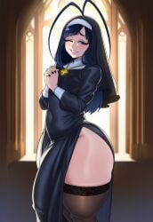 1futa 2d ai_generated antenna_hair ass big_ass big_butt big_cock big_penis big_thighs black_hair black_nails black_thighhighs bleach blue_eyes blue_hair breasts bulge butt church cock covered_navel cross dress erection_under_clothes futa_only futanari gigigens giselle_gewelle habit huge_ass huge_butt huge_cock huge_penis indoors jewelry large_ass large_butt large_cock large_penis large_thighs long_hair looking_at_viewer massive_cock massive_penis nail_polish necklace no_panties nun one_eye_closed own_hands_clasped own_hands_together penis penis_bulge smile solo solo_futa thick_ass thick_butt thick_thighs thighhighs thighs wide_hips