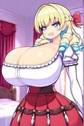 ai_generated blonde_hair blue_eyes female huge_breasts scarlett_(unicorn_overlord) unicorn_overlord
