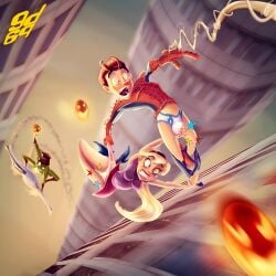 ballbusting balls ballsack blonde_female blonde_hair bomb boots brunette crying crying_with_eyes_open cunt_breaker cuntbusting green_goblin grumpydude69 gwen_stacy marvel miniskirt pain painful panties pants_down pants_pull peter_parker spider-man spider-man_(series) thong underwear web_swinging wedgie yelling