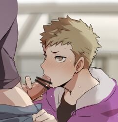 blowjob gay gay_blowjob male male/male male_only persona persona_5 ryuji_sakamoto yaoi
