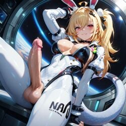 1futa ai_generated anus ass asshole astronaut balls big_penis blush bunny_ears bunny_tail cissia_(zenless_zone_zero) cock-tail crossdressing dickgirl functionally_nude futa_sans_pussy futanari gay happy hoyoverse ian8766_(artist) intersex looking_at_viewer male male_only mihoyo penis precum presenting rule_63 self_upload snake_girl snake_tail solo space sweat teasing testicles yaoi zenless_zone_zero