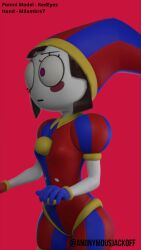 1girls anonymousjackoff breasts embarrassed embarrassed_female embarrassed_nude_female fortnite fortnite:_battle_royale naked naked_female no_sex pomni_(tadc) pomni_(the_amazing_digital_circus) tagme the_amazing_digital_circus video white_body