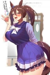 breasts dress female smoke_klll umamusume