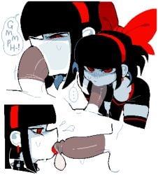1femboy 2026 2boys 2d 2d_(artwork) bangs bare_shoulders bedroom_eyes black_hair blowjob blunt_bangs choker clothed clothed_male clothed_sex clothing cock collar condom cum cum_in_condom curvy curvy_figure dick dizzyspells ear_piercing earrings ejaculation english english_text erect_penis erection fellatio femboy gay gay_blowjob gay_domination gay_male gay_sex hair_ornament hair_ribbon hairband headgear headwear hime_cut leggings legwear male male/male male_only male_penetrated male_penetrating male_penetrating_male oral oral_insertion oral_penetration oral_sex orgasm original original_character penis pixel_art red_eyes ribbon scythe_(dizzyspells) short_hair speech_bubble spiked_collar spikes stockings tank_top text thick_thighs thigh_highs thighhighs thighs trap yaoi