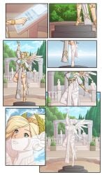 asfr mercy mercy_(overwatch) overwatch overwatch_2 petrified statuefication statuefied winged_victory_mercy