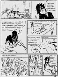 black_and_white comic female femcel giantess shrinking unaware unbirth unbirthing