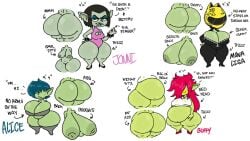 alice ass big_ass big_belly big_breasts big_butt big_nipples big_thighs black_hair breasts buffy goblin goblin_female goblins helmet hyper_ass hyper_breasts hyper_butt jonni mona_lisa nipples purple_hair red_hair shortstack theslashfive