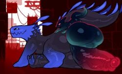 balls big_balls big_penis blue_lizard_(rain_world) duo feral foreskin genitals hi_res huge_balls huge_cock hyper hyper_balls hyper_genitalia hyper_penis inv_(rain_world) lizard_(rain_world) male male/male penis rain_world size_difference slugcat small_dom_big_sub supermattym8 uncircumcised vein veiny_penis videocult