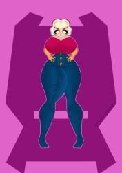 big_breasts big_penis big_thighs charlie_(brawl_stars) clothing futanari girl pussy somespanart white_hair white_skin