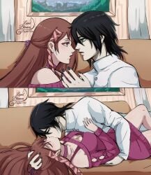 bleach canon_x_oc foreplay kissing male/female oc romantic romantic_couple ulquiorra_cifer