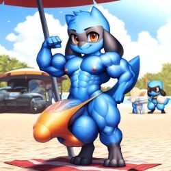 1anthro 1boy 1male 1man 1pokemon 3_toes 4_fingers abs ai_generated almost_naked anthro anthro_male anthro_only balls balls_outline ballsack bara bara_tiddies bara_tits barely_contained barely_contained_penis beach biceps big_balls big_bulge big_cock big_dick big_muscles big_pecs big_penis big_testicles boner broad_shoulders brown_eyes bulge calves cock cub cute cute_boy cute_face deltoids dick erect_penis erection exposed_penis fat_balls fat_cock fat_penis flame flexing floppy_ears hand_on_hip hard_nipples huge_balls huge_cock huge_testicles hyper_balls hyper_bulge hyper_cock hyper_penis hyper_testicles large_cock large_dick large_pecs large_pectorals large_penis lifeguard looking_at_viewer male male_anthro male_chest male_feet male_focus male_nipples male_only male_swimwear man_boobs man_breasts man_tits manly muscle muscle_boy muscles muscular muscular_anthro muscular_male nai_diffusion nuts nutsack open_smile outdoors outside pecs pectorals penis_outline pokemon pokemon_(species) posing posing_for_the_viewer proud riolu scrotum shameless shortstack small_but_hung small_but_hyper solo solo_male standing stocky stretched_clothing swollen_balls tail testicles theblockhead thick thick_legs thick_penis thick_thighs thong_only vein veins veins_on_dick veiny veiny_balls veiny_cock veiny_muscles veiny_penis veiny_testicles young young_male