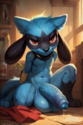 ai_generated big_balls big_penis pokemon riolu small_but_hung