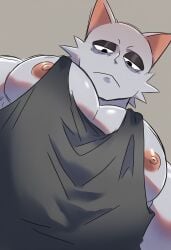 1boy abs ai_generated animal_ears anthro bara beanie big_pecs big_pectorals black_eyes cat_boy cat_ears catboy close-up emotionless erection expressionless feline fur furry furry_male furry_only gray_(sprunki) grey_body grey_fur grey_tank_top half-closed_eyes incredibox incredibox_mod large_pecs large_pectorals looking_at_viewer looking_down male male_focus male_only meme muscular muscular_male nipple_slip nipples pecs pectoral_cleavage pectoral_focus pectorals shiny_skin sidepec solo solo_focus solo_male sprunki tagme taker_pov tank_top unimpressed upper_body yur_oc_like_this_(meme)