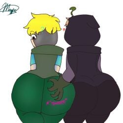 2boys ass_focus big_ass big_butt black_eyes blonde_hair bottom_heavy grabbing_ass gripping_ass kenny_mccormick leopold_butters_stotch mysterion professor_chaos self_upload south_park staring_at_ass the_fractured_but_whole toony