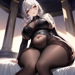 ai_generated fat_ass hyper_hips massive_ass massive_butt massive_thighs pantyhose simplemenofculture thick_thighs thighs white_hair wide_hips