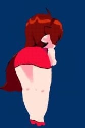 1girls 3d_(artwork) animated ass ass_wiggle auburn_hair bent_over big_ass big_breasts black_eyes casual_nudity clothed curvy female female_only friday_night_funkin girlfriend_(friday_night_funkin) high_heels huge_ass long_hair no_bra pantyshot red_dress red_hair shorter_than_30_seconds solo solo_female spin tagme vertical_video video wamudraws wiggling_ass