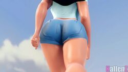 1girls 3d animated ass clothed clothed_female clothes clothing dark-skinned_female dark_skin disney female female_only fully_clothed huge_ass human human_only jeans kallenz lilo_and_stitch nani_pelekai no_sound shirt shorts solo source_filmmaker tagme video walk_cycle walking wide_hips