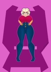 big_breasts big_thighs brawl_stars charlie_(brawl_stars) clothing girl pussy somespanart white_hair white_skin