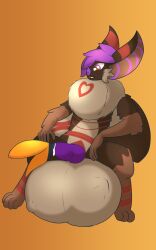 anthro balls bat big_balls bodily_fluids cock_vore cum duo genital_fluids genitals hi_res male mammal penile penis vextrix vore