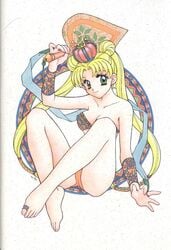 1990s 1997 1girls 20th_century bishoujo_senshi_sailor_moon bra female female_only panties small_breasts solo tagme takeuchi_naoko usagi_tsukino