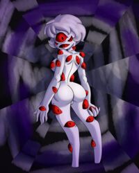 anthro ass breasts creepy eye_nipples female hair humanoid kirby_(series) looking_at_viewer miracle_matter multi_eye nintendo noseless pussy red_eyes solo video_games white_hair white_skin yoshimister