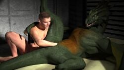 3d_(artwork) digital_media_(artwork) dragon duo female feral fisting fisting_partner genitals human male male/female mammal membrane_(anatomy) membranous_wings muscular nude penetration tail wings wooky zoophilia