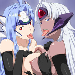 1boy 2girls censored hitori_kakumei kos-mos sex t-elos xenosaga