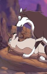 2018 aleu animated balto_(film) canine cropped duo female feral lying male mammal missionary_position on_back sex straight wolf