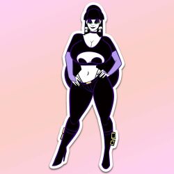 atomickingboo busty goth stickers thick