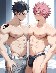 ai_generated alexaarrt fairy_tail hi_res male_only natsu_dragneel zeref_dragneel