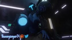 1boy 1girls 3d alien alien_girl animated armored_dark_samus big_breasts cowgirl_position dark_samus femdom human_on_humanoid humanoid interspecies male/female metroid no_sound pov snu-snu tagme thenaysayer34 vaginal_penetration video