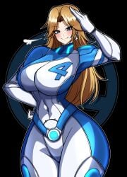 1girls 2d anime_eyes anime_style belly belly_button belly_button_visible_through_clothing belt belt_buckle blonde_female blonde_hair blue_eyes blush bodysuit breasts curvy curvy_figure dirty_blonde_hair eye_contact fantastic_four female female_focus female_only fit_female gloves hand_on_hip hips impossible_bodysuit impossible_clothes impossible_fit invisible_woman invisible_woman_(marvel_rivals) iriomote_umineko long_hair looking_at_viewer marvel marvel_rivals pale-skinned_female pale_skin seductive seductive_eyes seductive_look seductive_smile skin_tight skindentation skintight skintight_bodysuit smile smiling smiling_at_viewer smirk smirking smirking_at_viewer solo solo_female solo_focus sue_storm superhero_costume superheroine tall tall_female taller_female taller_girl thick_thighs thighs tight_belly tight_bodysuit tight_clothes tight_clothing tight_fit tummy voluptuous voluptuous_female