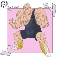 1boy bald dragon_ball dragon_ball_z flashgritz male_only muscles spopovich