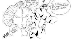 aji_arts alien anal balls bear ben_10 biceps big_pecs cartoon_network dc eyewear hairy male male_only mammal muscular nipples nude pecs penis rath saliva sex sunglasses teen_titans text uncut yaoi