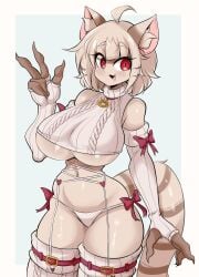 big_breasts breasts felis_(lucyfercomic) female furry huge_breasts lucyfercomic tagme thick_thighs underboob wide_hips