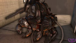 2016 3d absurd_res ambiguous_penetration ass balls blade_wolf canine creepychimera female feral feral_on_feral gun hi_res knife konami lq-84l_(creepychimera) machine mammal metal_gear metal_gear_rising penetration ranged_weapon robot sex source_filmmaker video_games weapon wolf