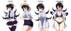 1girls big_breasts bikini blush female filia_(skullgirls) hat skullgirls swimsuit tobyllitos