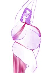 big_breasts breasts fatdolly_(artist) female gigantic_breasts hyper_breasts pregnant pregnant_female stretch_marks thick_thighs translucent